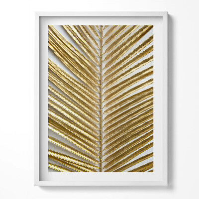 Obraz w ramce Złoty liść glamour