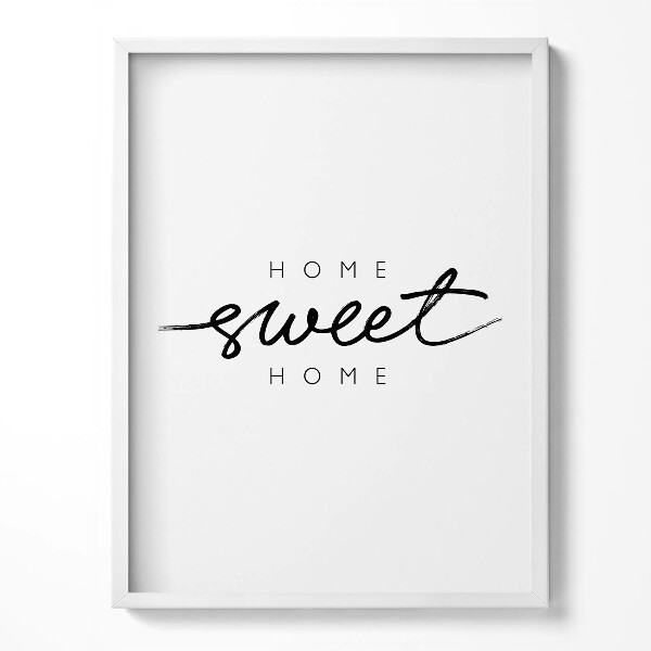 Obraz w ramce Ozdobny napis do mieszkania "Home, sweet home"