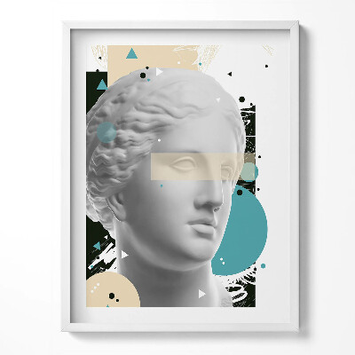 Obraz w ramce Abstrakcyjny portret antycznej rzeźby kobiety