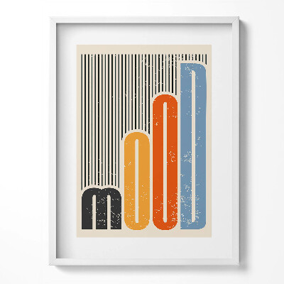 Obraz w ramce Modernistyczny kolorowy napis 