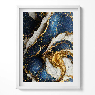 Obraz w ramce Glamour abstracyjna tekstura ze złotem