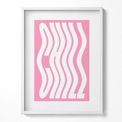 Obraz w ramce Falowany napis 