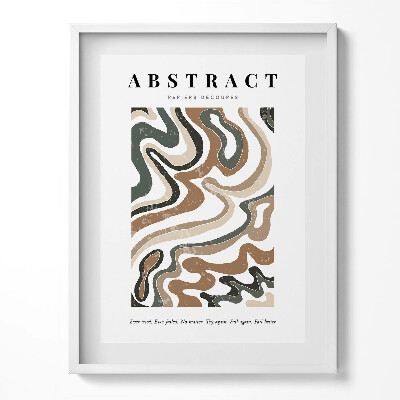 Obraz w ramce Linearna boho abstrakcja