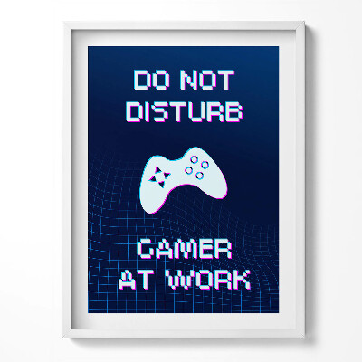 Obraz w ramce Napis dla gracza 