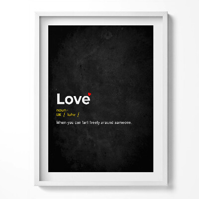 Obraz w ramce Kreatywna definicja miłości