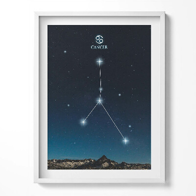 Obraz w ramce Gwiazdozbiór zodiak rak