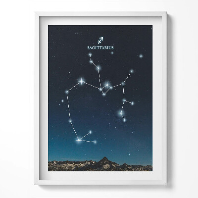 Obraz w ramce Gwiazdozbiór zodiak strzelec