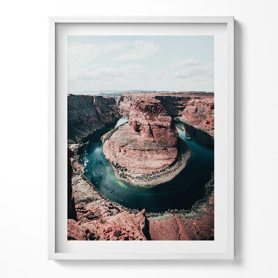 Obraz w ramce Rzeka i klif pejzaż