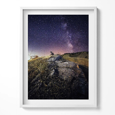 Obraz w ramce Pejzaż natury i gwieździstego nieba