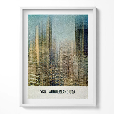 Obraz w ramce Ilustracja budowli USA