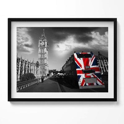 Obraz z ramką Big Ben i autobus w Londynie