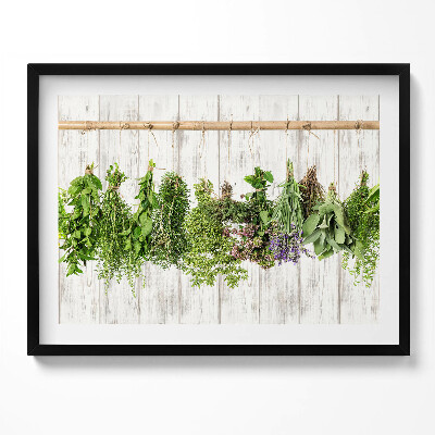 Obraz z ramką Suszone zioła i rośliny