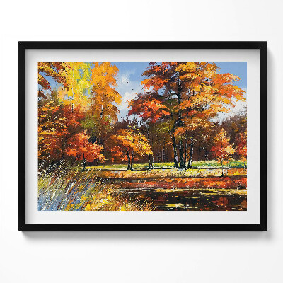 Obraz z ramką Malowana jesień i rzeka