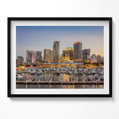 Obraz z ramką Panorama wielkiego miasta