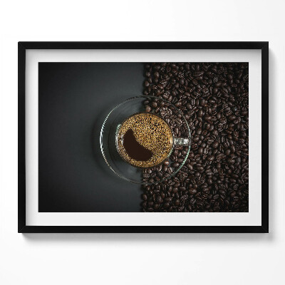 Obraz z ramką Kawa i ziarna