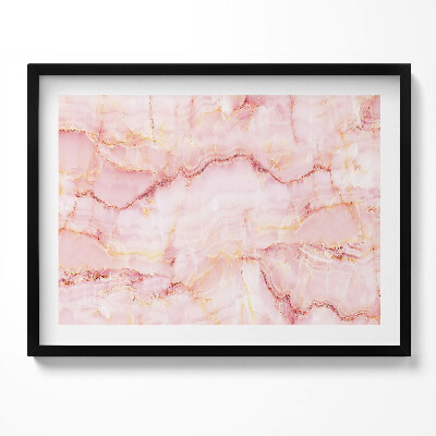 Obraz z ramką Różowa tekstura marmuru