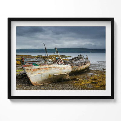 Obraz z ramką Zatoka Salen Bay i łodzie