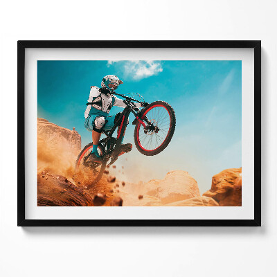 Obraz z ramką Jazda motocyklem po pustyni