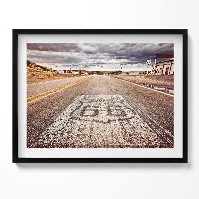 Obraz z ramką Route 66 Amerykańska droga stanowa