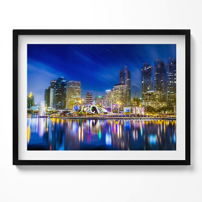 Obraz z ramką Pełne kolorów miasto