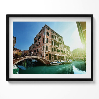 Obraz z ramką Piękne uliczki Wenecji w słońcu