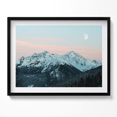 Obraz z ramką Pasmo górskie zimą