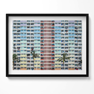 Obraz z ramką Kolorowy budynek Hong Kong