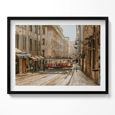 Obraz z ramką Widok na Lizbonę i tramwaj