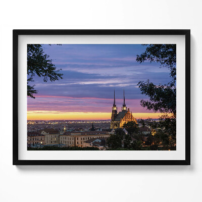 Obraz z ramką Wschód słońca Brno