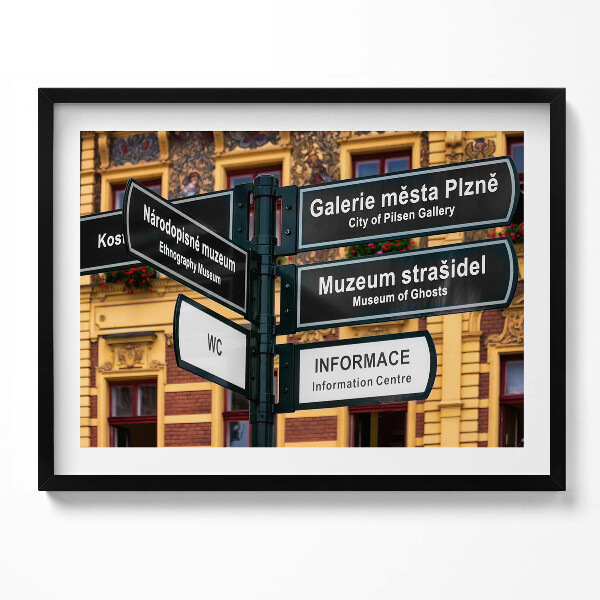 Obraz z ramką Drogowskaz Pilzno