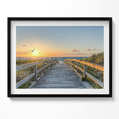 Obraz z ramką Wakacje na plaży w Niemczech