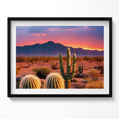 Obraz z ramką Zachód słońca na pustyni