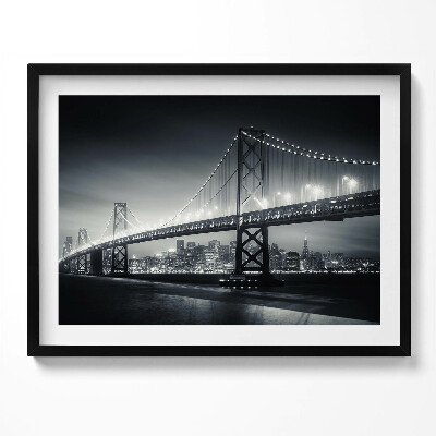 Obraz z ramką Most nocą San Francisco