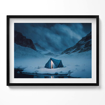 Obraz z ramką Namiot w górach Islandii