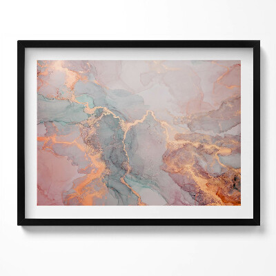 Obraz z ramką Marmur ze złotem