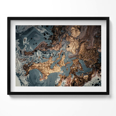 Obraz z ramką Złota struktura skały