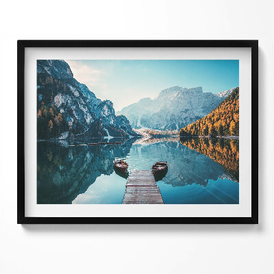 Obraz z ramką Łódki na jeziorze