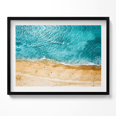 Obraz z ramką Brzeg plaży i morze