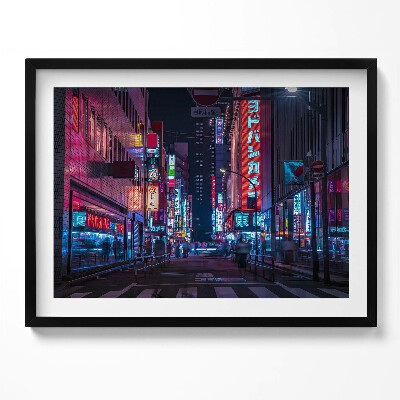 Obraz z ramką Azjatyckie miasto nocą