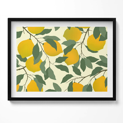 Obraz z ramką Ilustracja do kuchni sycylijskich cytryn