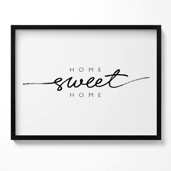 Obraz z ramką Ozdobny napis do mieszkania "Home, sweet home"