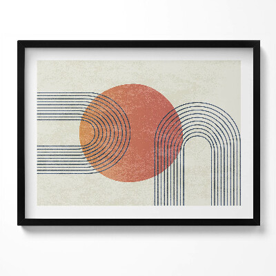 Obraz z ramką Sztuka nowoczesna linie i koło