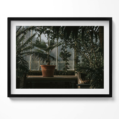 Obraz z ramką Vintage rośliny na oknie