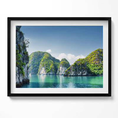 Obraz z ramką Turkusowa morze i klify