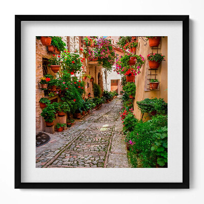 Obraz w drewnianej ramce Kwicista uliczka we Włoszech