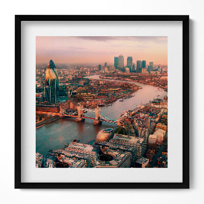 Obraz w drewnianej ramce Londyn z lotu ptaka