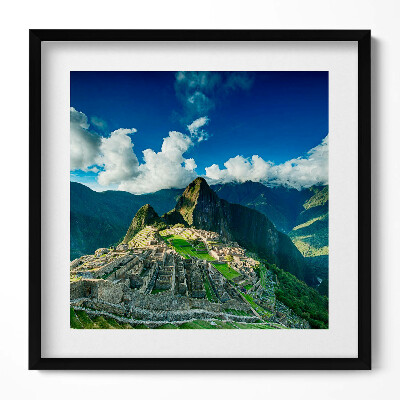 Obraz w drewnianej ramce Widok na Machu Picchu