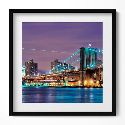 Obraz w drewnianej ramce Brookliński Most