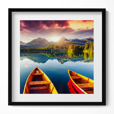 Obraz w drewnianej ramce Park Narodowy Szczyrbskie Pleso Słowacja