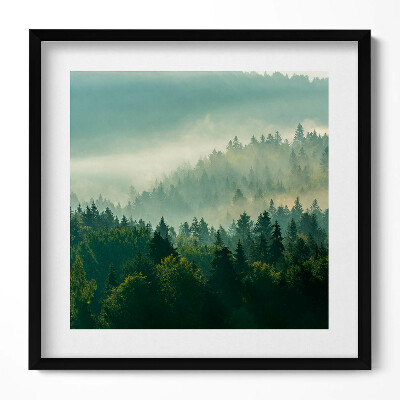 Obraz w drewnianej ramce Wschód słońca Beskidy